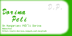 dorina peli business card